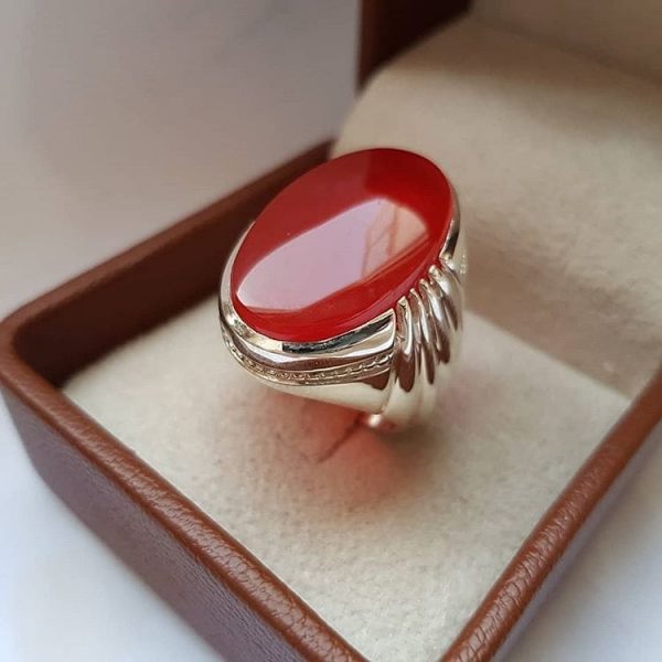 Aqeeq shop silver ring
