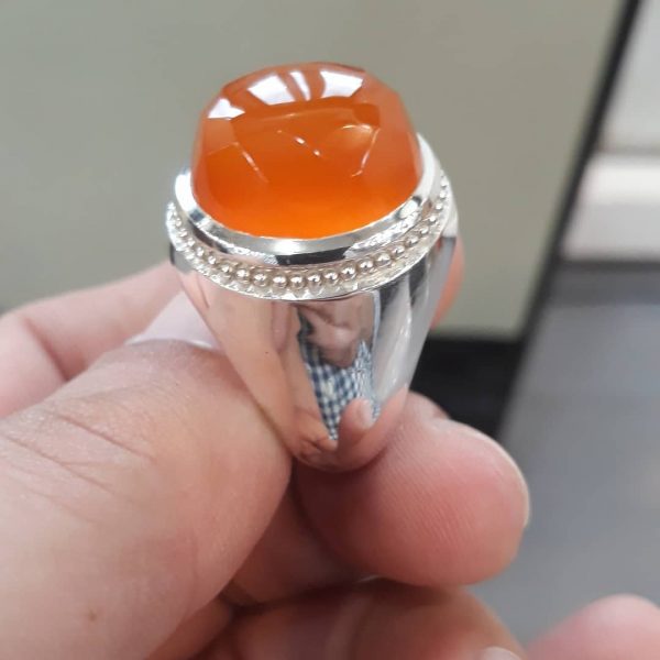 Orange aqeeq stone discount