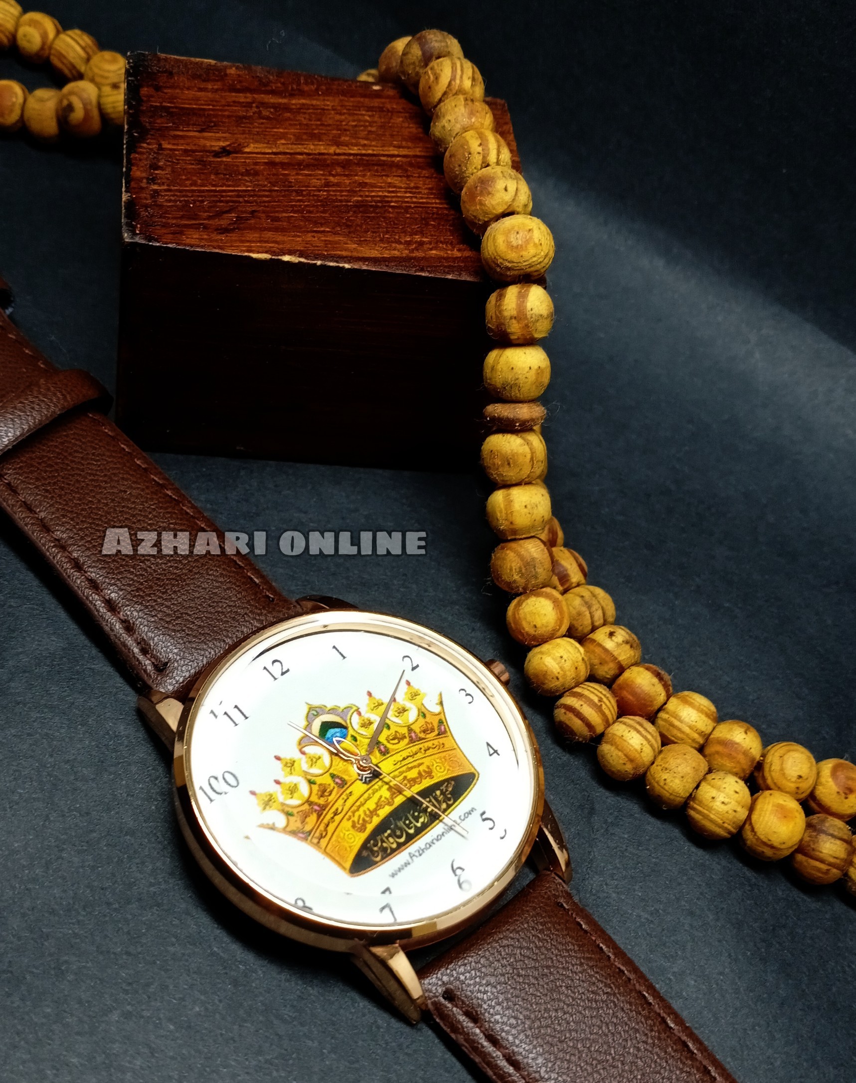 BEAUTIFUL LEATHER BELT HAND WATCH FOR BROTHER WITH CRONE OF SARKAR